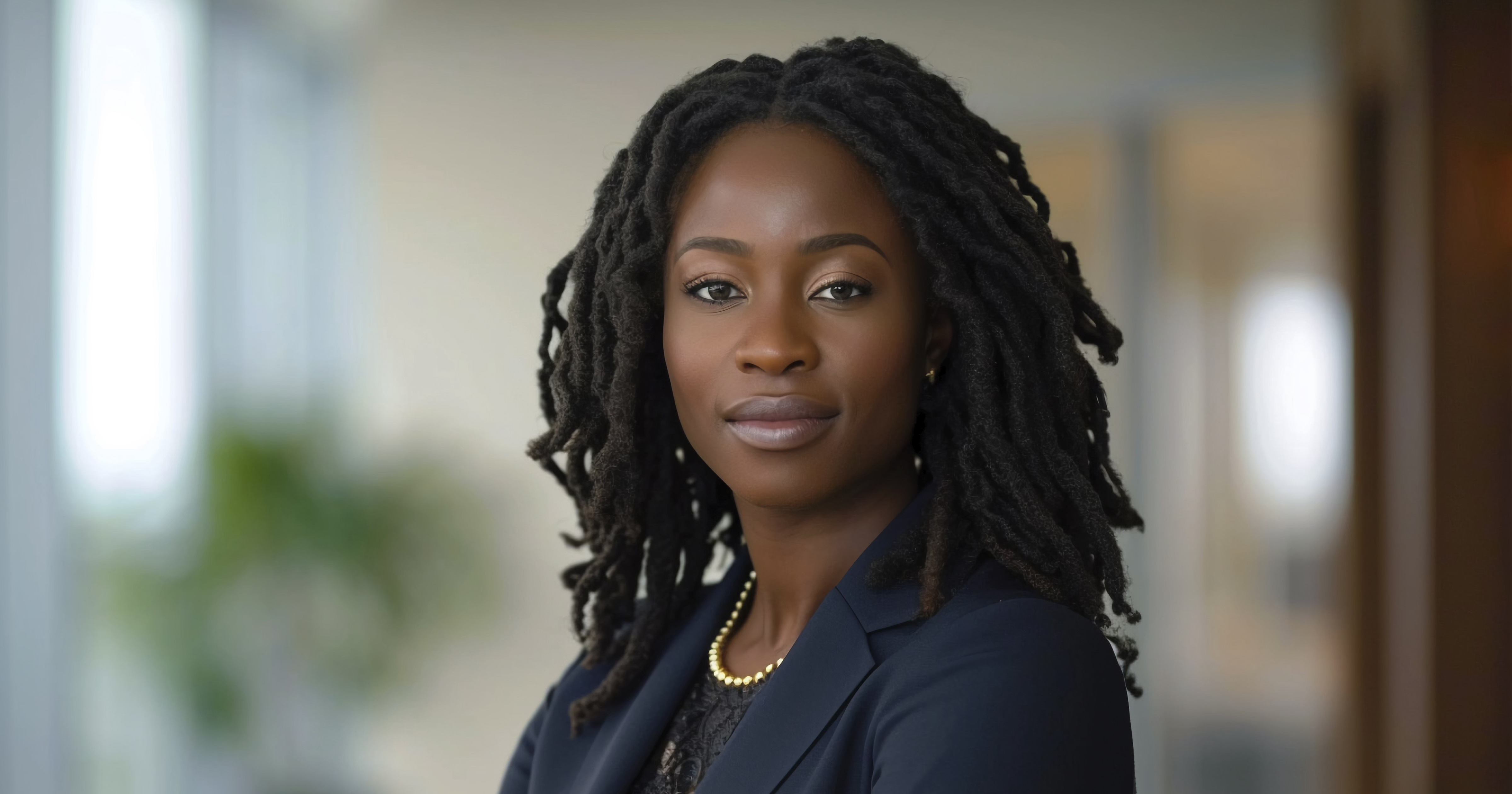 Black woman looking at the camera