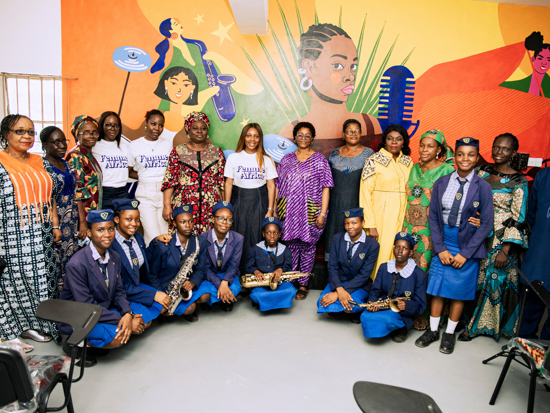 Representatives of Femme Africa, Queen's College and Platoon by Femme Africa