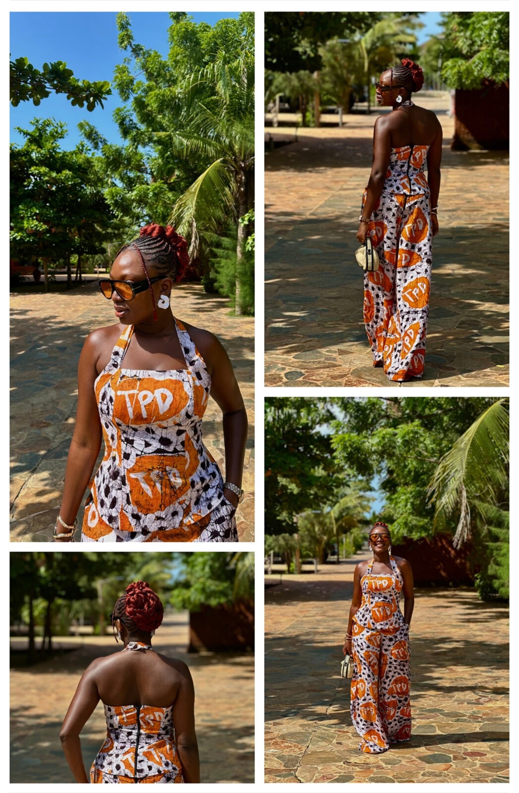 Wumi Tuase-Fosudo in a That Purple Dot Couture two-piece set