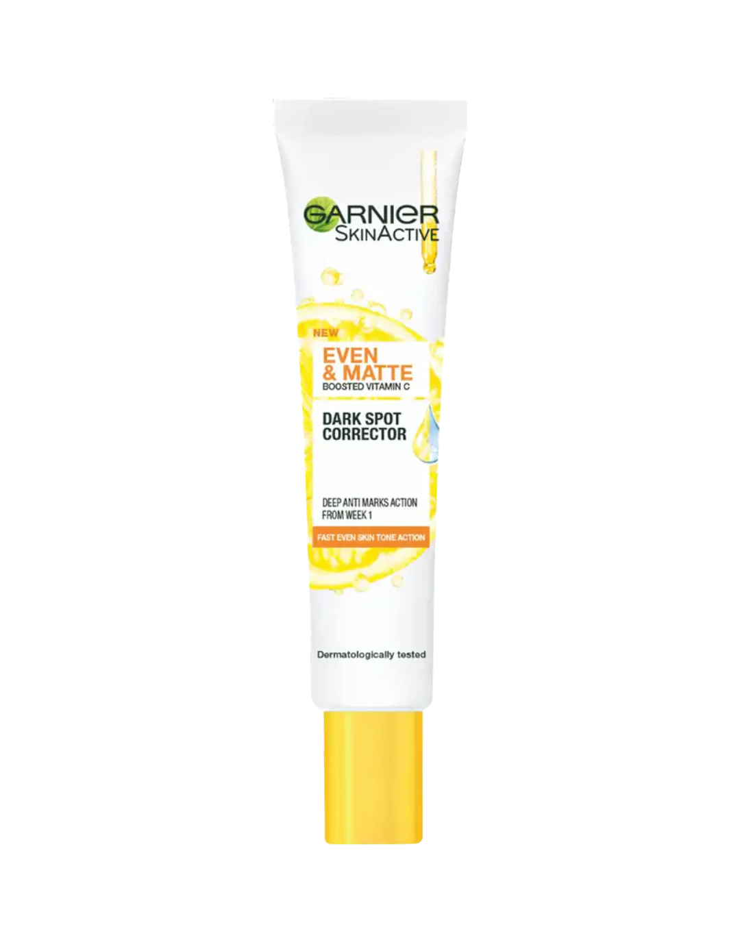 Even & Matte Vitamin C Dark Spot Corrector By Garnier via beautyhutafrica
