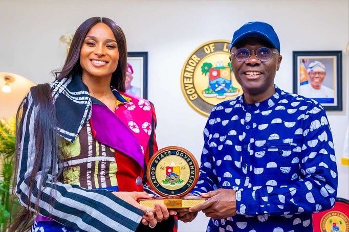  Ciara with governor Babajide Sanwaolu